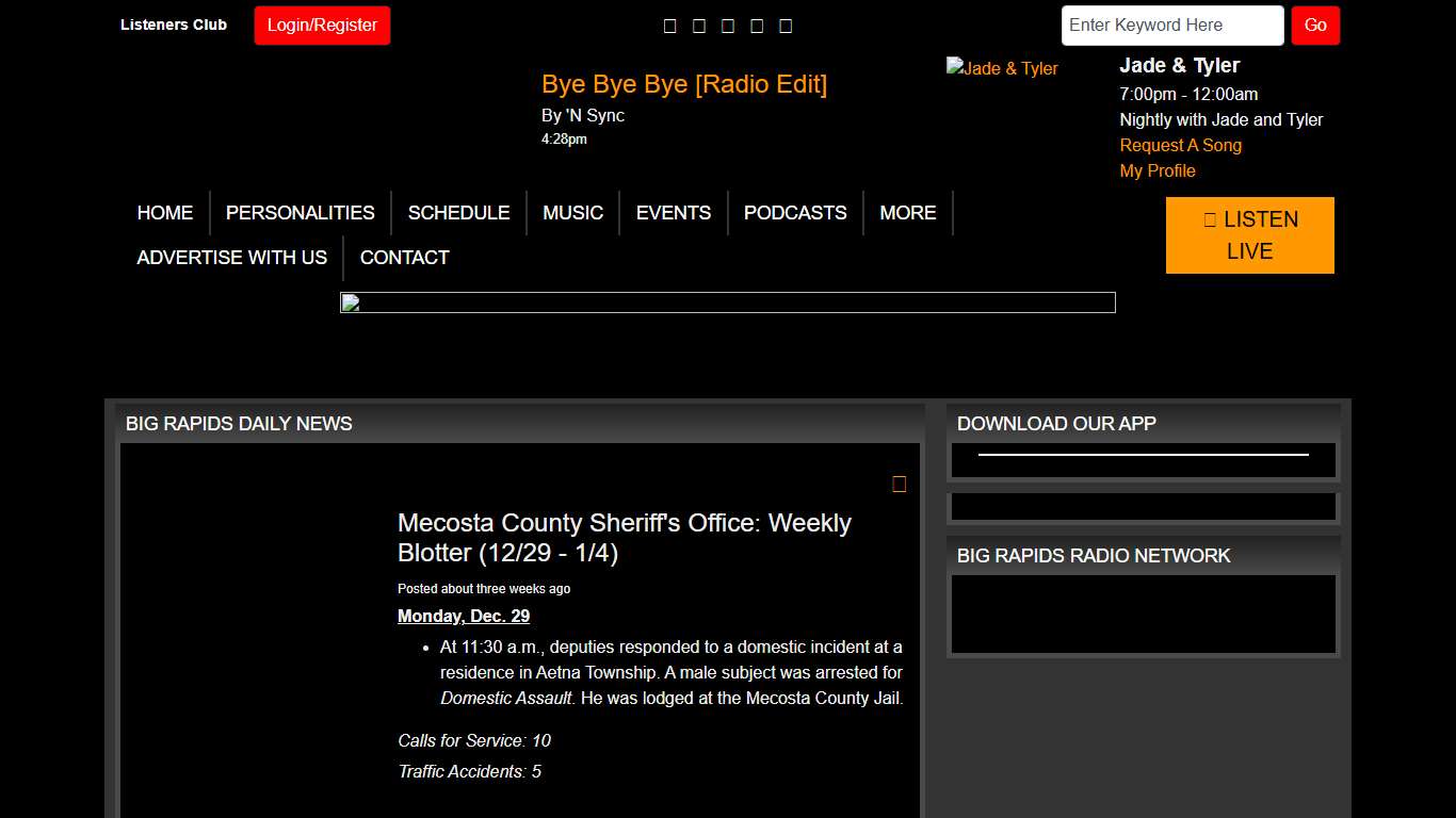 Big Rapids Daily News - WYBR-FM Big Rapids, MI Today's Hit Music